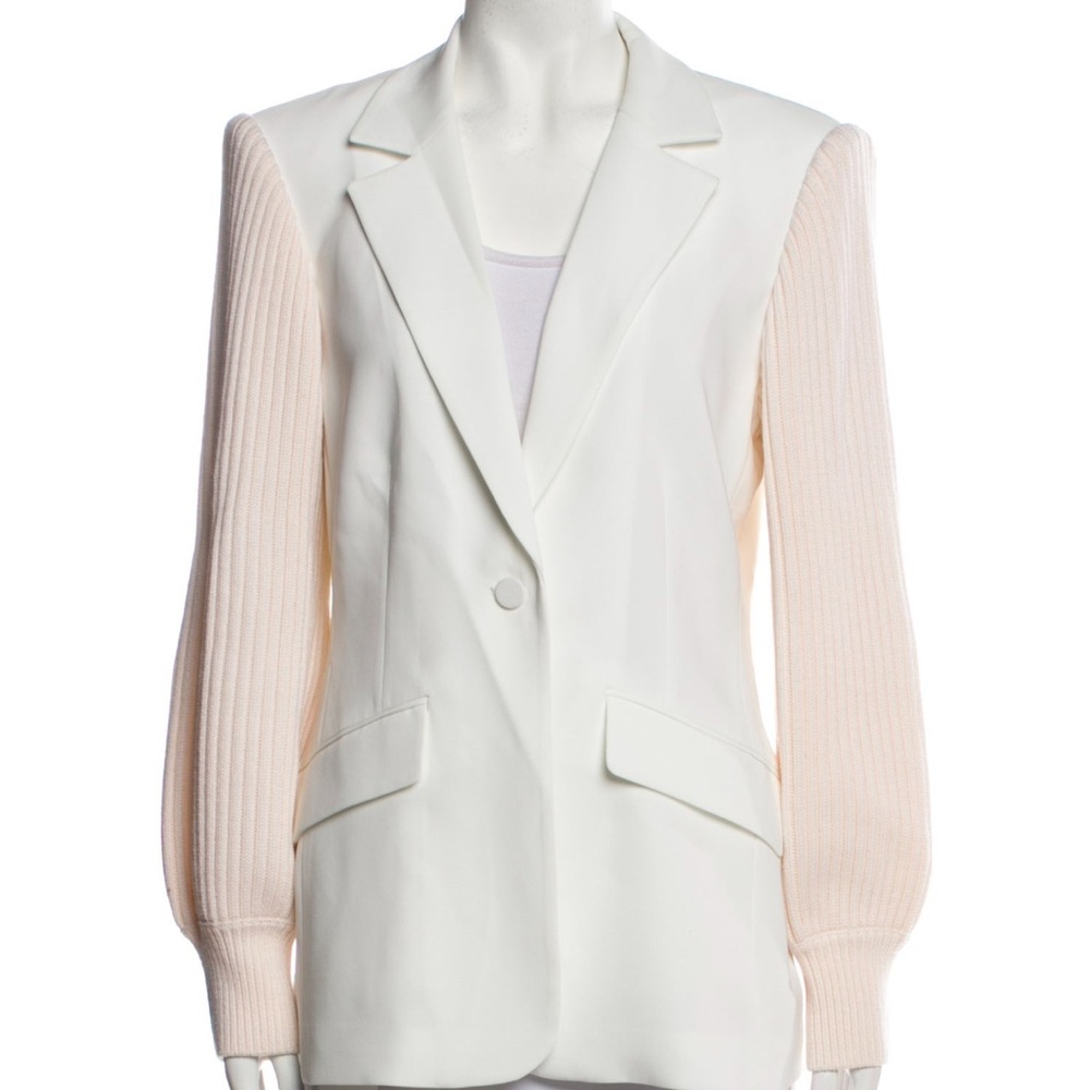 Cinq a sept Melina Rib Sleeve Blazer